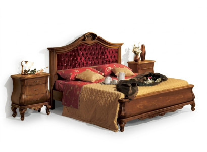 Letto Chesterfield letto letto imbottito Classico 180x200 Letto matrimoniale Struttura del letto