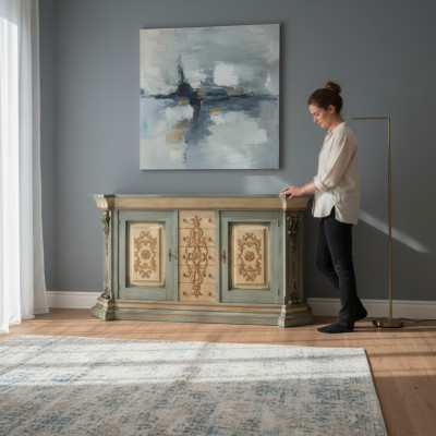 Classico mobile in legno massiccio credenza di lusso credenza mobili da soggiorno