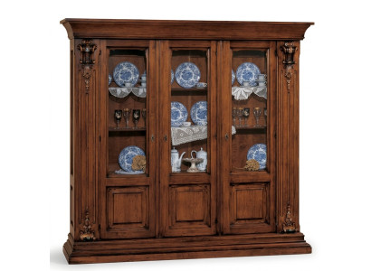 Vetrina in vetro Armadio in legno Mobile da toletta classico Mobili Scaffali Armadio in legno massiccio
