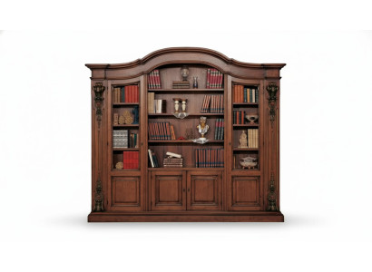 Classico scaffale marrone per libri, mobili da ufficio, design di scaffali armadi.