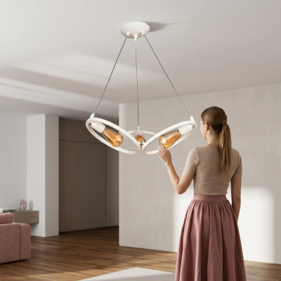 Lampadario lampadario lampadario lampada da soffitto lampada moderna bianca nuova