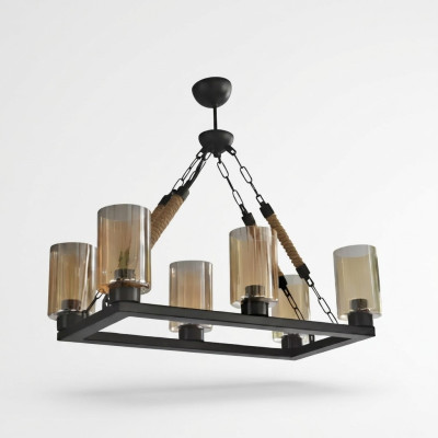 Lustro lampadario lampadario soffitto lampada lampade vetro nero