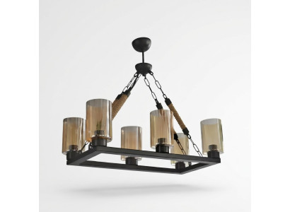 Lustro lampadario lampadario soffitto lampada lampade vetro nero