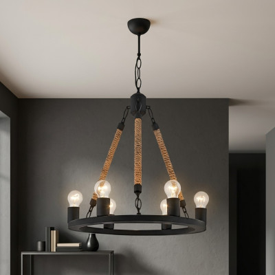 Lustro lampadario lampadario soffitto lampada lampade nero moderno
