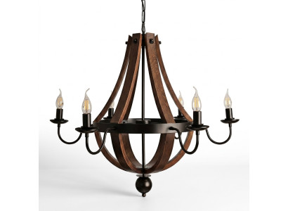 Lustro a corona Marrone Lampadario a soffitto in legno.fetchall(callback) Chandelier