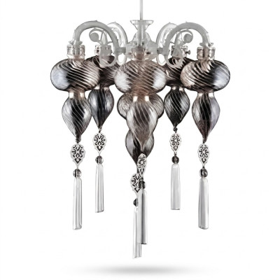 Lampadario di cristallo argentato nuovo
