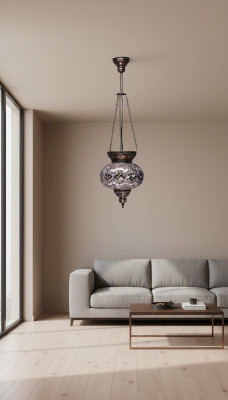 Lampadari Lampadari a soffitto Luster Lampadario Lampadario a soffitto Vetro Argento Nuovo