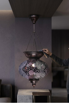 Lampadari Lampade Lampadari Lampadario Lampada a soffitto Vetro Argento Nuovo