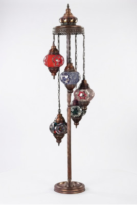 Lampada da terra realizzata in vetro multicolore di lusso.