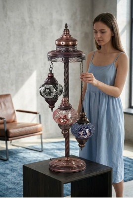 Lampada da tavolo lampada da tavolo lampada luci di lusso multicolore lampade vetro