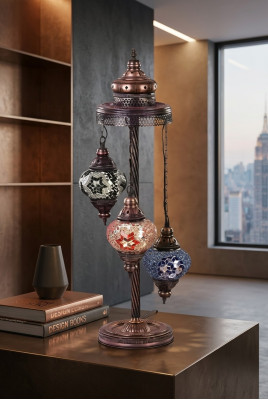 Lampada da tavolo lampada da tavolo lampada luci di lusso multicolore lampade vetro
