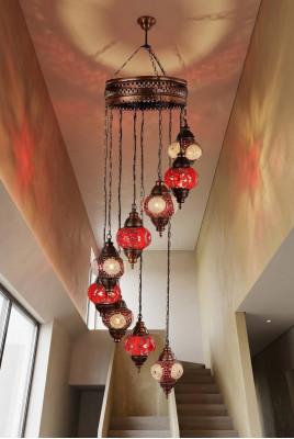 Lustro lampadario lampadario lampada a soffitto Lampade in vetro 45x145cm