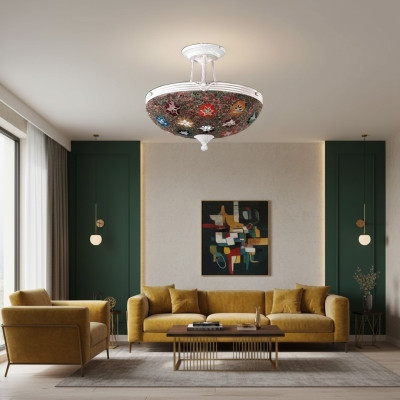 Lustro lampadario lampadario soffitto lampada lampadari vetro multicolore