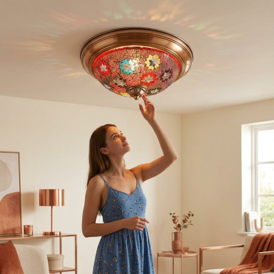 Lampadario Lampadario a soffitto Lustro Lampada da soffitto Lampade in vetro Oro Moderno