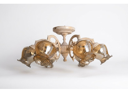 Plafoniera Lampadario Lampadario Lampade in vetro Beige Arte