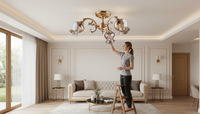 Lampadario lampadario soffitto lampadario lampada lampade vetro oro arte