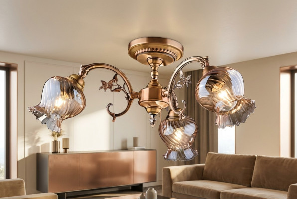 Lampadario lampadario soffitto lampadario lampada lampade vetro oro arte