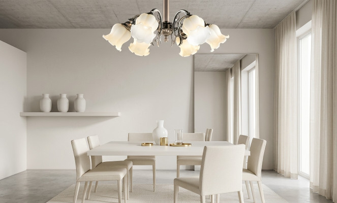 Lustro lampadario lampadario lampadario lampada lampade argento beige