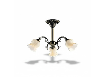 Plafoniera a mazzo di fiori a lume di candela lampadario lampada da soffitto lampada vetro grigio