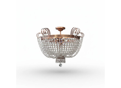 Lampadario di lusso in oro con cristalli a soffitto a cupola lustroso lampadario a sospensione lampada a soffitto rotonda