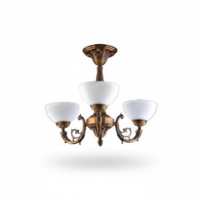 Lampadario lampada a soffitto lustra lampadario antico lampada vetro oro