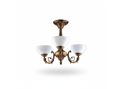 Lampadario lampada a soffitto lustra lampadario antico lampada vetro oro