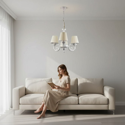 Lampadario Lampadario a soffitto Lampadario a  soffitto Lampada in zinco bianco Arte