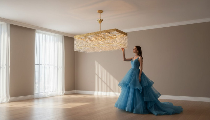Lussuoso lampadario a sospensione lampadario lampada da soffitto in oro con cristalli