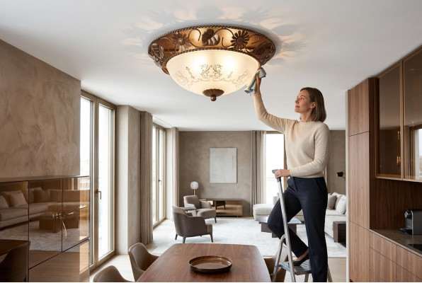 Lampadario Lampadario Lampadario Lampada Da Soffitto Lampade Vetro Oro Rotondo
