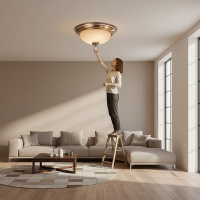 Lampadari lampadario a soffitto lampadario lampada a soffitto oro vetro Nuovo
