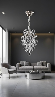 Lussuoso lampadario a soffitto lüster lampadario lampada a soffitto in cristallo argento