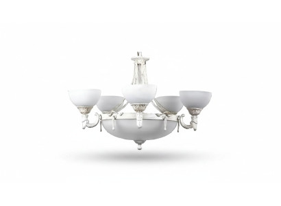 Lampadario Luster Lampadario Lampada da soffitto in vetro bianco 70x77cm
