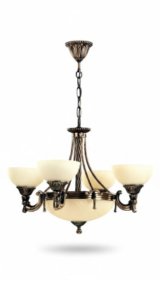 Lampadario a soffitto moderno in vetro beige.