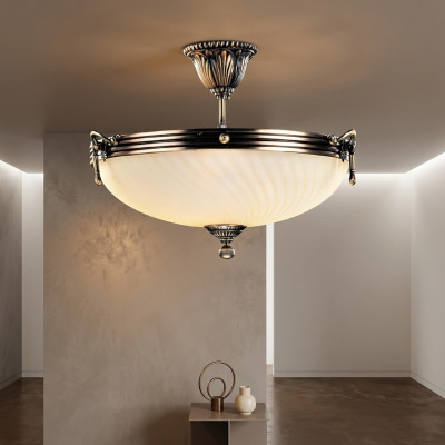 Lampadario Lüster Lampadario a soffitto moderno Lampada a soffitto in vetro dorato