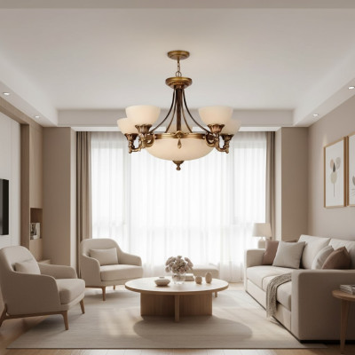 Lampada da soffitto beige, lampadario a pendente in cristallo oro, lampadario in vetro di cristallo sfarzoso.