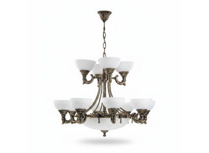 Lampada a soffitto Lampadario Lampadario Lampadario in vetro bianco Stile antico