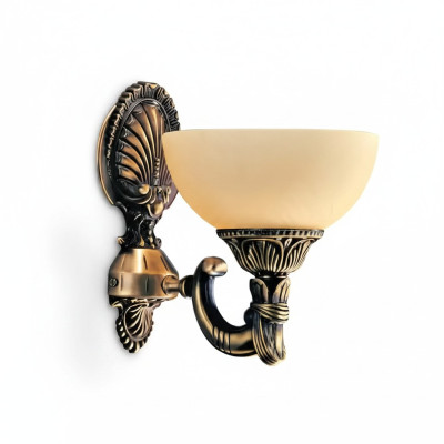 Lampada da parete Applique da parete Applique Lampadario Parete Lampada Beige Vetro Oro