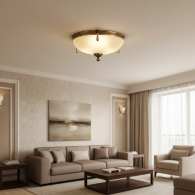 Lustro lampadario a sospensione lampada soffitto lampadario vetro beige arte