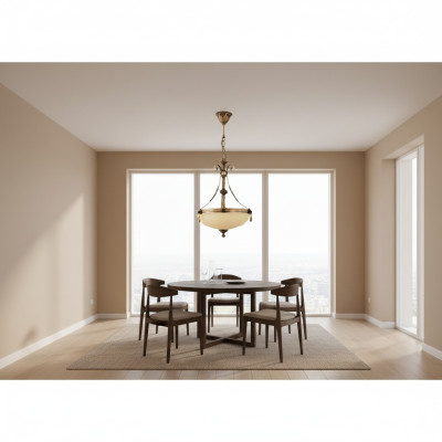Lampadario a sospensione lampadario lampada a soffitto lampadario vetro beige arte