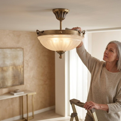 Lampadario soffitto Beige Lampadario a soffitto Lampadario Lampadario Lampadario in vetro stile Arte