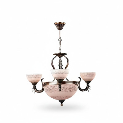 Lampadario a soffitto Lustro Lampadario Lampadario Vetro Marrone Oro