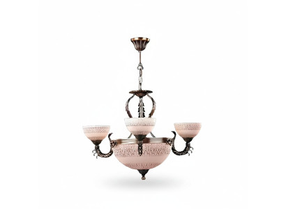 Lampadario a soffitto Lustro Lampadario Lampadario Vetro Marrone Oro