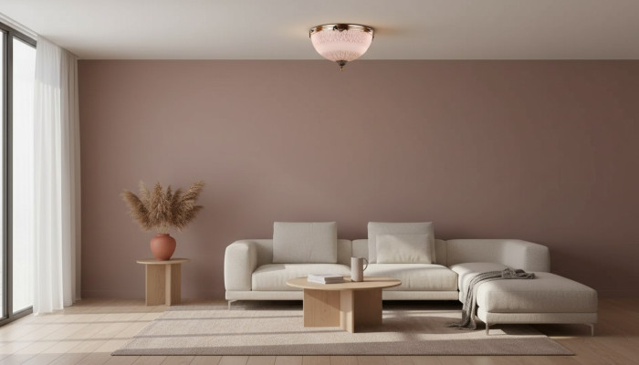 Lampadario a soffitto in vetro marrone di stile lampadario.