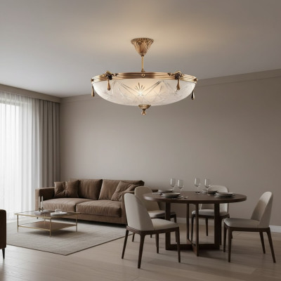 Lampada a soffitto lampadario grigio lampadario vetro oro
