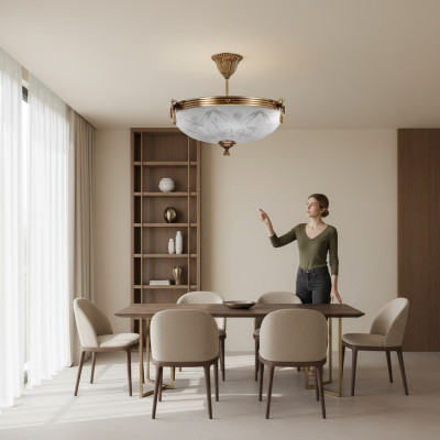 Lampadario a soffitto Lüster, Lampadario, Lampada, Lampadario in vetro oro grigio