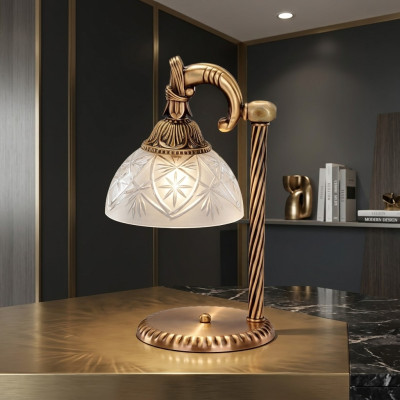 Lampada da tavolo Lampada da tavolo Lampada Illuminazione Oro Lampade Vetro Oro Grigio Arte