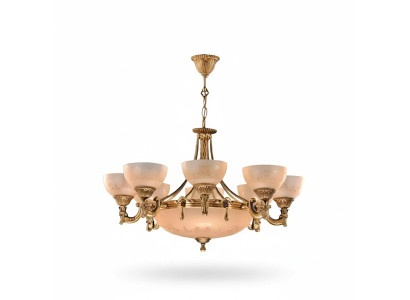 Lampadario con lampadario a soffitto Luce a soffitto Lampadario Lampadario in vetro Oro Beige