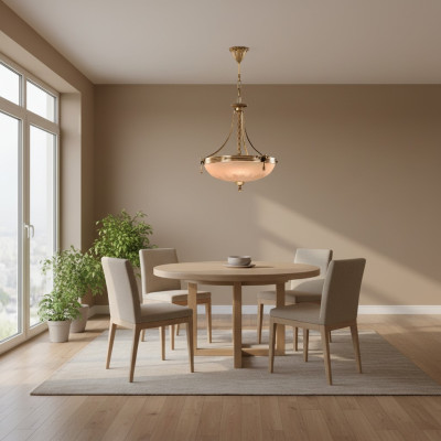 Lampadario lampadario a soffitto lampadario lampada vetro oro beige