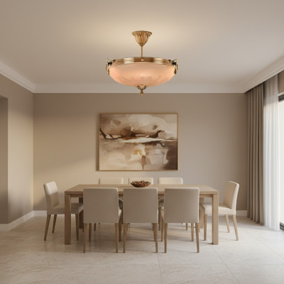 Lampadario Lampada a soffitto Lampadario Lampadario Lampada Vetro Oro Beige