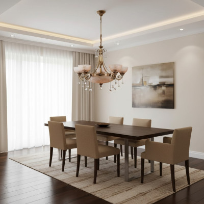 Lampadario da soffitto lumi Lampadario Lampadario Lampadario Vetro Oro Marrone